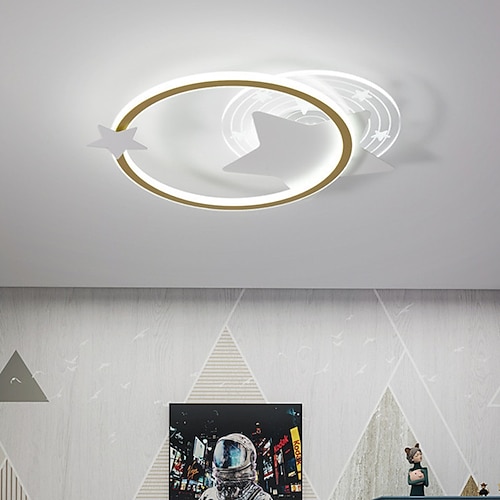 runde sterne deckenleuchte kinderzimmerlampe led schlafzimmer deckenlampe nordische wohnzimmerlampe Image