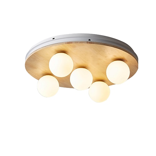 LED Deckenleuchte modernes nordisches Globe Design 50 cm Einbauleuchten Holz lackierte Oberflächen moderner nordischer Stil 220-240v 110-120v Image