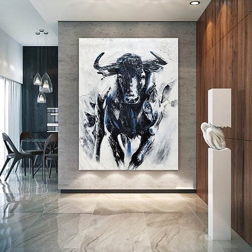 Handgefertigtes handgemaltes Ölgemälde Wand modernes abstraktes Pferd Leinwand Gemälde Heimdekoration Dekor gerollte Leinwand kein Rahmen ungedehnt Image