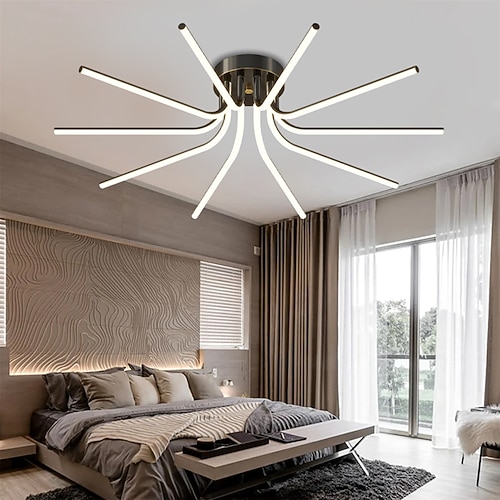 Moderne LED-Deckenleuchte, dimmbar, 6/10/12 Kopf, Unterputzleuchte, Deckenleuchte, geeignet für Schlafzimmer, Wohnzimmer, Esszimmer, AC110 V, AC220 V Image