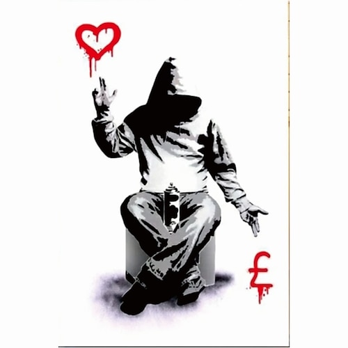 Handgefertigtes handgemaltes Ölgemälde Wall Street Art moderne abstrakte Bansky-Malerei Heimdekoration Dekor gerollte Leinwand kein Rahmen ungedehnt Image