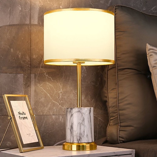 Tischlampe Schlafzimmer Nachttischlampe Marmor Vintage Sensorlampe Hand Touch Sensor Tischlampe 85-265V Image
