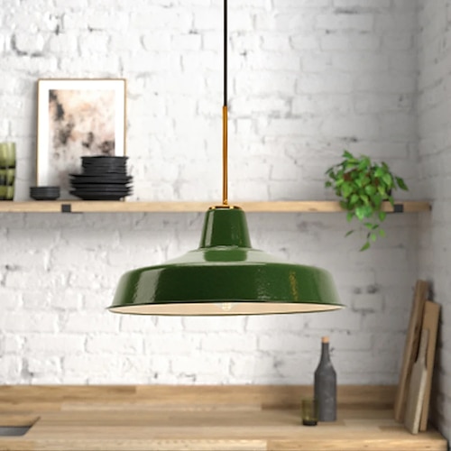 Kreativer hutförmiger Eisen-Kunst-Pendellampen-Lampenschirm, Hängeleuchte im Retro-Industriestil, einköpfiger Kronleuchter mit E27-Schraube, dekorative Beleuchtungskörper für Esszimmer, Büro, Image