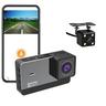 Dual-Dashcam, Auto-DVR, 2K-Auflösung, FHD 1296p, integriertes WLAN, 3-Zoll-IPS-Bildschirm, Auto-Videorecorder, Parkmonitor, Blackbox