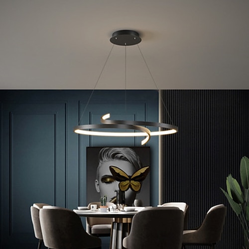 LED Pendelleuchte einfache kreative personalisierte Geometrie Kronleuchter Restaurantlampe nordische postmoderne Bar Café Lampe Studie Bürolampe Image