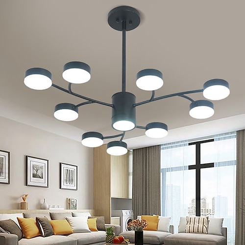 9-Licht 80 cm Abblendbar Sputnik Design Kronleuchter Metall Acryl Moderner Stil Sputnik Geometrisch Lackierte Oberflächen LED Modern 110-120V 220-240V 110-240 V Image