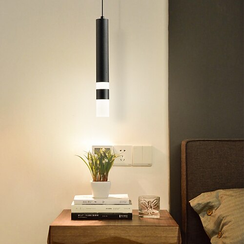 1-flammig 4 cm minimalistisches design pendelleuchte led moderne metall lackierte oberflächen büro Esszimmer schlafzimmer pendelleuchte 110-120v 220-240v Image
