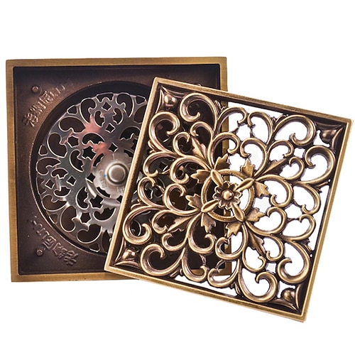 Abfluss Premium-Design / cooles zeitgenössisches Messing 1 Stk. Bodenmontage Image