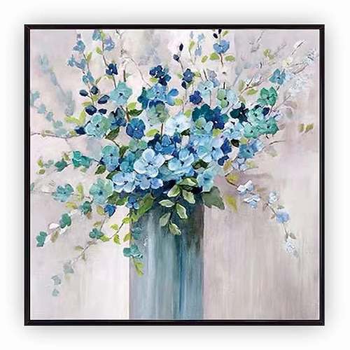 Mandelblüte handgefertigtes handgemaltes Ölgemälde Wandkunst abstrakte violette Blumen Gemälde Heimdekoration Dekor gerollte Leinwand kein Rahmen ungedehnt Image