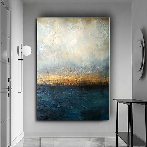 Mintura handgefertigtes Ölgemälde auf Leinwand, Wandkunst, Dekoration, modernes abstraktes Bild für Wohnkultur, gerolltes, rahmenloses, ungedehntes Gemälde Image