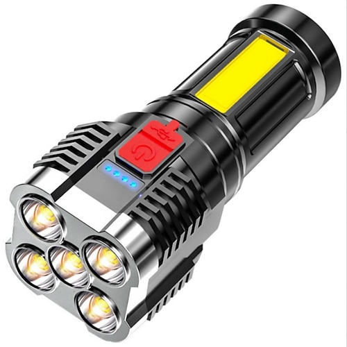 5led taschenlampe im freien tragbare cob seitenlicht arbeitslicht usb wiederaufladbare wasserdichte led taschenlampe Image
