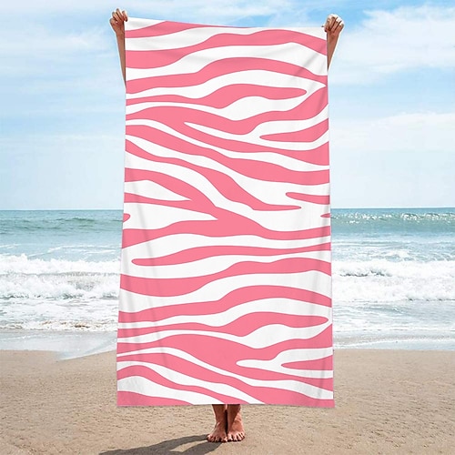 Strandtuch für Erwachsene, Männer, Frauen, Kinder, sandfreies Strandtuch, schnell trocknende Mikrofaser, leicht, übergroßes Poolhandtuch, super saugfähig, personalisierte Handtücher Image