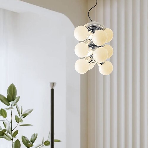 LED-Pendelleuchte 6/10-Licht 30 cm Industrie-Deckenleuchten aus Metall kreative Bar-Atmosphäre Kronleuchter für Wohnzimmer, Kücheninsel, Schlafzimmer Kabel verstellbar Image