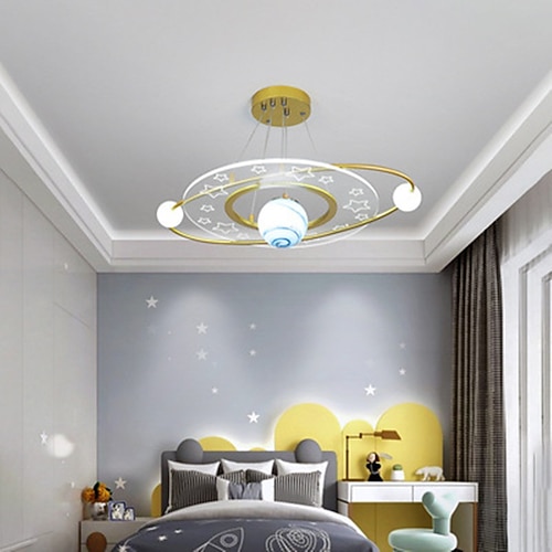 led deckenleuchte 55/65 cm kreis design single design kronleuchter acryl künstlerischen stil moderner stil stilvolle lackierte oberflächen led modern 220-240v Image