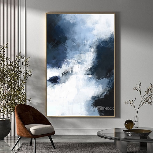 handgemachtes ölgemälde canvaswall art dekoration abstrakt messer malerei landschaft schwarz weiß für Wohnkultur gerollte rahmenlose ungedehnte Malerei Image