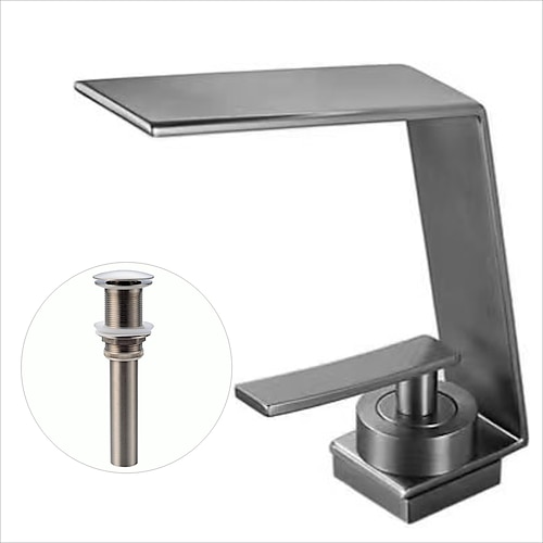 Waschbecken Wasserhahn, Wasserfall-Messing-Einhand-Einloch-Badarmatur mit Heiß- und Kaltschalter Image