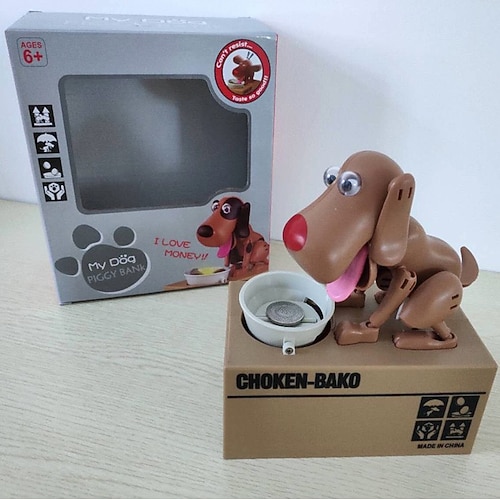 Gieriger Hund isst Geld Hund spart Geld Dose Welpen Spielzeug Münze Hund elektrische Aufbewahrungsdose spart Geld Dose isst Geld Weihnachtsgeschenk Image