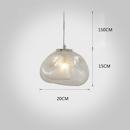 20 cm LED-Pendelleuchte Single Design Glas galvanisiert nordischer Stil 220-240V Image