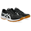 Hallenschuh ASICS "UPCOURT 6", Gr. 48, schwarz-weiß (schwarz, weiß), Textil, Synthetik, sportlich, Schuhe, für Hallensport