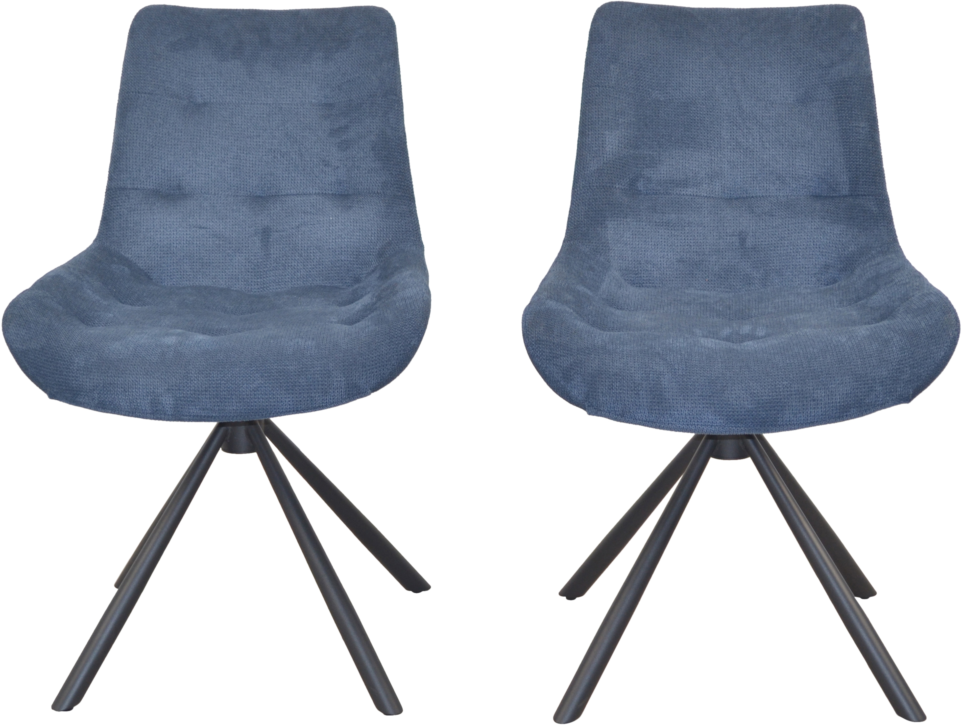 Polsterstuhl, blau (blau, schwarz), B:62cm H:85cm T:55cm, HOFMANN LIVING AND MORE, Stühle, Polsterstuhl