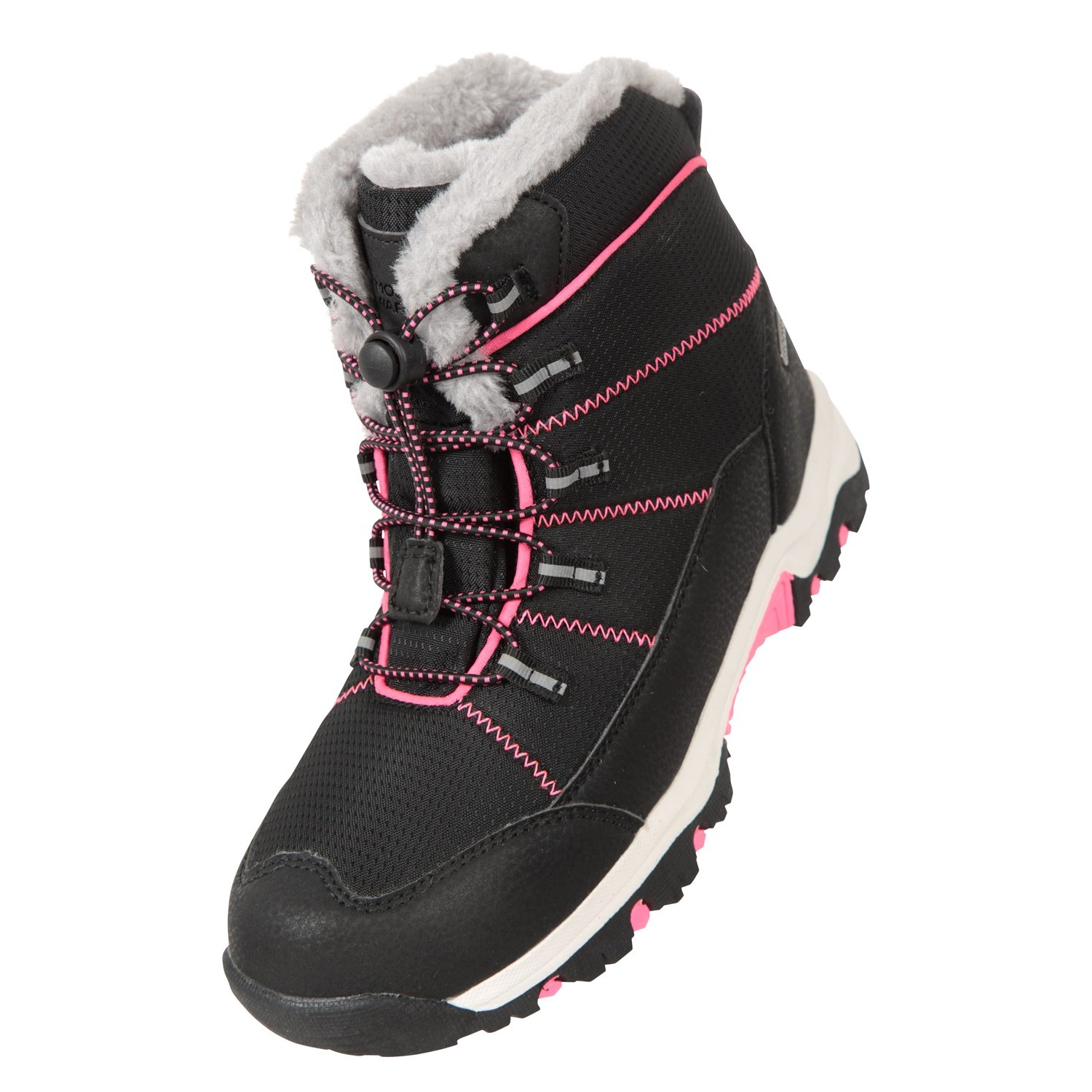 Mountain Warehouse Childrens/Kids Comet Wasserdichte Schneestiefel (Schwarz) Image