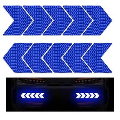 10pcs/set Car Auto Assorted Colors Sticker Self Adhesive Reflective Arrow Sign Tape