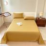 1Pc 100% Cotton Solid Color Bed Sheet Deluxe Double Bed Sheet Multiple Sizes Available