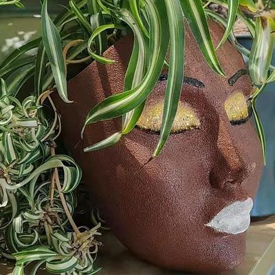 Women's Face Pot Wall Decoration Pot Resin Wall Hanging Flower Pots For Indoor Outdoor Plants Garden Decor