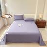 1Pc 100% Cotton Solid Color Bed Sheet Deluxe Double Bed Sheet Multiple Sizes Available