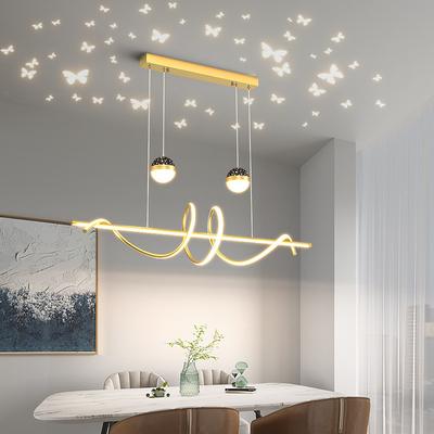 100 cm Pendant Light LED Butterfly Projector Light Restaurant Lamp Modern Nordic Style Warm Creative Design Spiral Chandelier