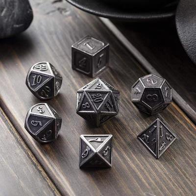 Metal Dice COC Running Group DND Dragon and Dungeon Polyhedron Seven Dice Set