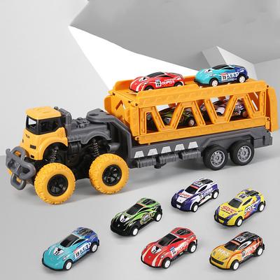 30.71inch Length Deformed Track Toy Car With 6pcs Alloy CarsHalloween And Festival Gift For Boys And Girls