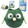 Crochet Kit for Beginners, Beginner Crochet Starter Kit with Video Tutorials, Beginner Crochet Kit for Adults Kids, Knitting Kit for Beginners The Same Handmade Diy Crochet Wool Woven Owl Doll Material Includes English Instructions