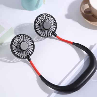 Neck Hanging Fan Portable USB Mini Lazy Fan Headset Neck Hanging Small Fan USB Charging Band Aromatherapy Neck Hanging Fan