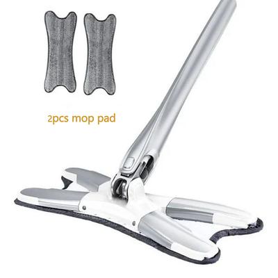 Microfiber Mop Adjustable hand lever mop Hand Hand-free wash Flat Manual Mop Extrusion Home Cleaning Tools