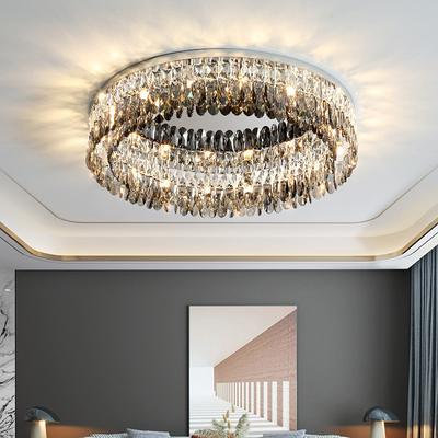 Chandelier 60/80cm LED Crystal Ceiling Light Circle Design Unique Design Flush Mount Lights Stainless Steel LED Nordic Style 110-240V