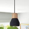 LED Pendant Light Wood Art Cement Concrete Hanging Lamp Simple Cafe Restaurant Bar Pendant Light E27 Light Source Metal Iron Art Droplight Flashlight Concrete Ceiling Light 110-240V