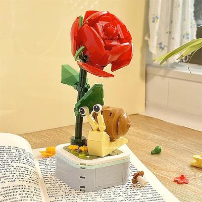 Women's Day Gifts Potted Plant Flower Building Block Set with Butterfly Bee Sunflowers Insects and Girasoles Flowers Valentine's Day Women's Day Mother's Day Gifts for Girls Mother's Day Gifts for MoM