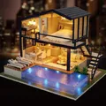 Casa delle bambole grande fai-da-te Case delle bambole in legno Roombox Mobili per la casa in miniatura Kit casa delle bambole Casa Giocattoli per bambini Regali di compleanno