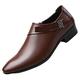 NVNVNMM Formal Shoes for Men Men's Luxury Wedding Shoes Leather Elegant Business Shoes Men's Dress Shoes Men's Leather Shoes Formal Shoes(Color:Brown,Size:8.5 UK)