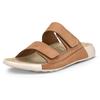 Pantolette ECCO "COZMO W", Damen, Gr. 42, braun, Leder, sportlich, Schuhe, Sommerschuh, Schlappen mit zwei Klettverschlussriemen
