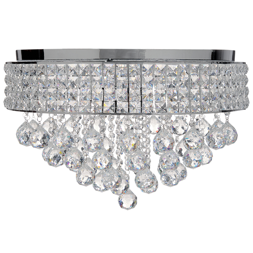 Kronleuchter Silber Eisen mit Chrome Finish Hängelampe mit Kristallen Beleuchtung Glamour Stil Wohnzimmer Esszimmer
