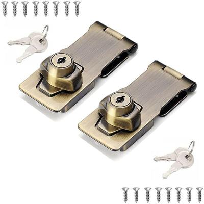 Petites Ecrevisses - 2 Stück Sicherheitsüberfalle Abschließbar mit Schlüssel Hasp für Garagentor Image
