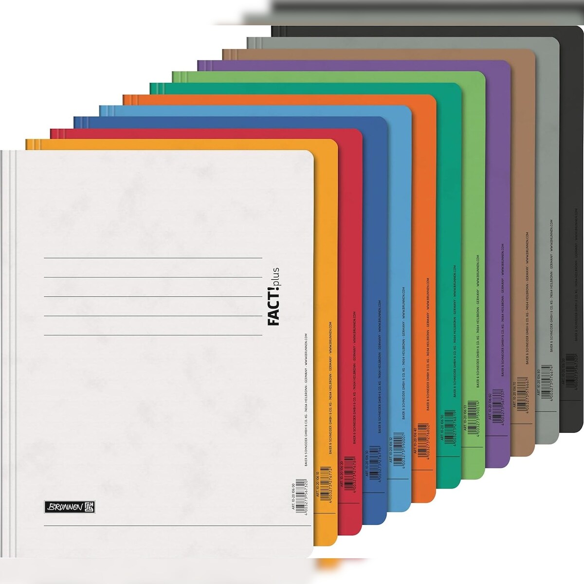 Brunnen Schnellhefter Pappe 12er-Set A4 FACT!plus Image