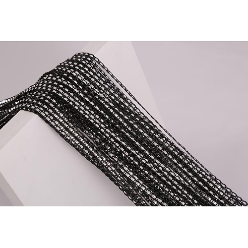 Fadenvorhänge glitzern Türvorhang Fliegenvorhang Stangentasche, Vorhänge Trennwand Fenstertür Fliegengitter für Türwand und Fensterdekoration, 100 200 cm Image