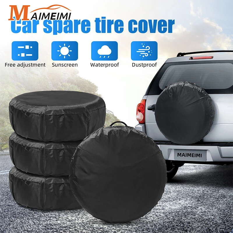 Copertura per ruota di scorta per auto Protezione solare Borsa per pneumatici Pellicola protettiva antipolvere Panno Borsa per ruota per ruota di scorta impermeabile Copertura per riporre oggetti di