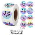 500 Pz/rotolo 2.5 cm Adesivo Laser Ricompensa Regalo Decorativo Serie Etichette Adesive di Cancelleria Autoadesive
