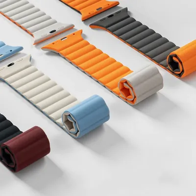 Silikonschleife Magnetarmband für Apple Watch Band 44 mm 40 mm 45 mm 49 mm 41 mm 42 mm Correa Image