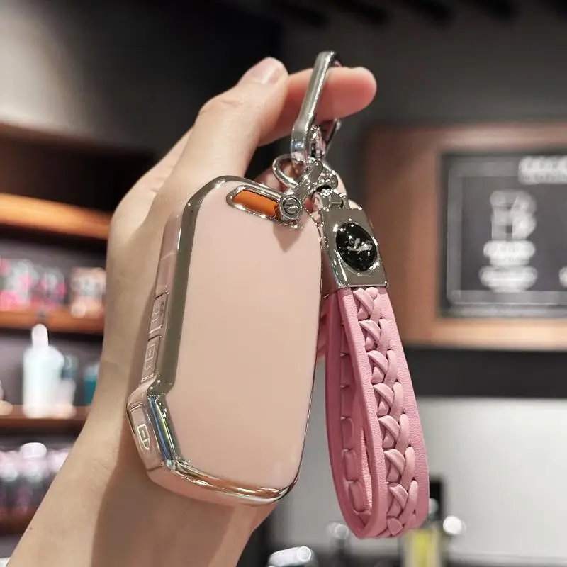 Schlüssel anhänger Abdeckung mit Lanyard für Kia Sportage R GT Stinger Sorento Ceed Cerato Forte Niro Telluride Protector Keyless Image