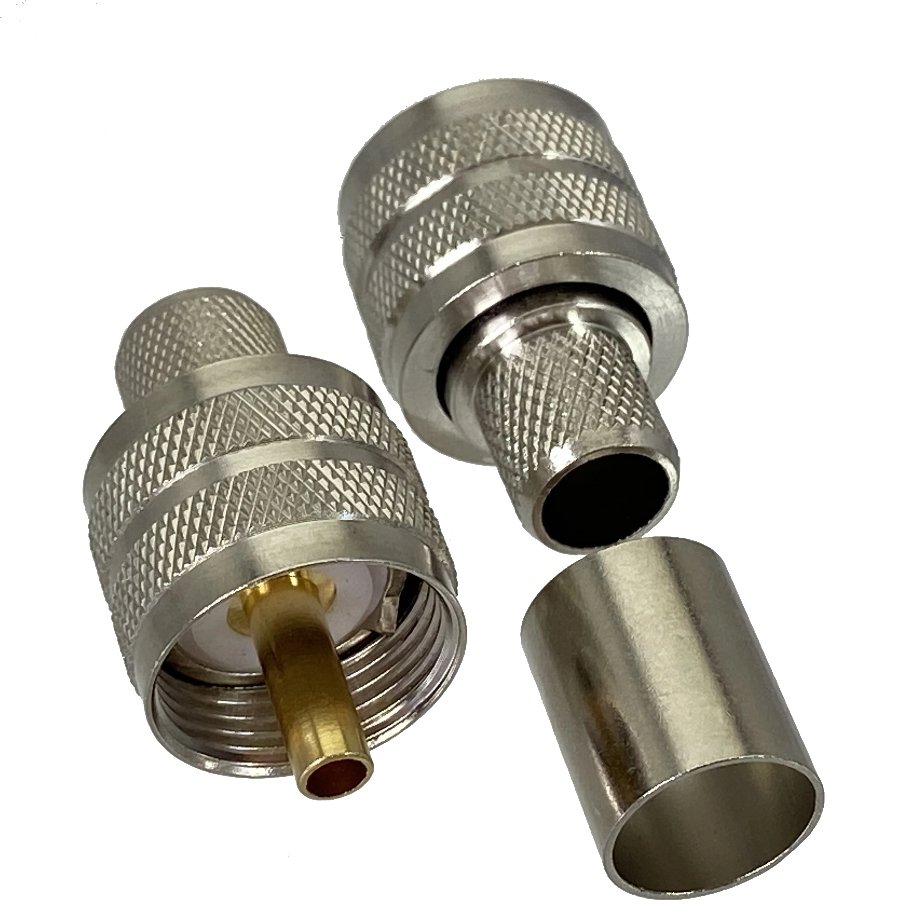 10 stücke stecker PL259 UHF männlichen crimp RG8 LMR400 RG213 RG165 RG214 RG393 Kabel RF Koaxial Draht Terminals Image